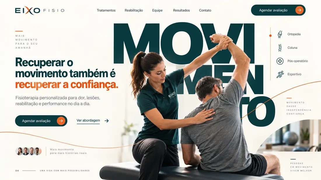 Estudo de site para fisioterapia