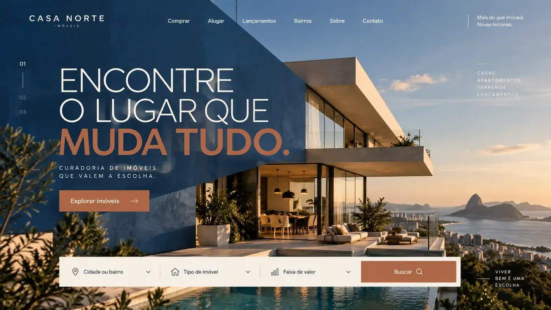 Estudo de site para imobiliária
